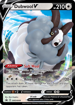 Dubwool V SWSH049 (JUMBO) - Pokemon Single Promotional Card