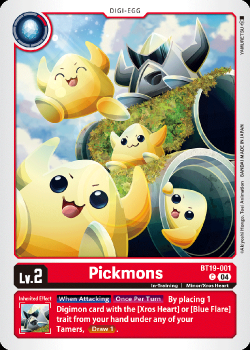 Pickmons single card from Digimon Card Game