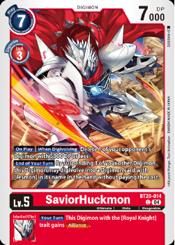 SaviorHuckmon single card from Digimon Card Game