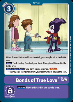 Bonds of True Love single card from Digimon Card Game