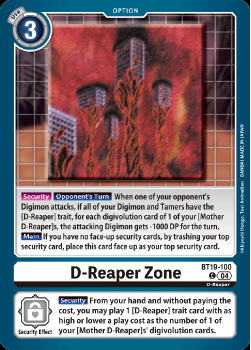 D-Reaper Zone single card from Digimon Card Game