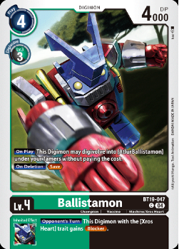 Ballistamon single card from Digimon Card Game