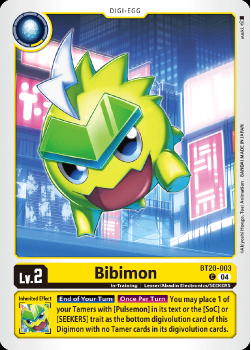 Bibimon single card from Digimon Card Game