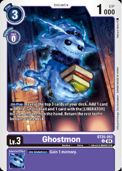 Ghostmon single card from Digimon Card Game