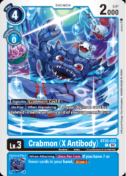 Crabmon (X Antibody) single card from Digimon Card Game