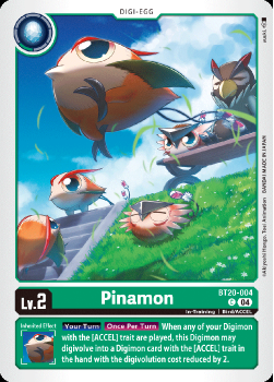 Pinamon single card from Digimon Card Game