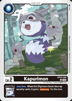 Kapurimon single card from Digimon Card Game
