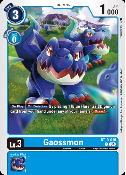Gaossmon single card from Digimon Card Game
