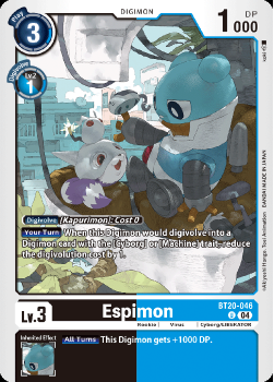 Espimon single card from Digimon Card Game