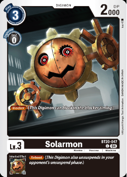Solarmon single card from Digimon Card Game