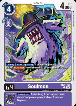 Soulmon single card from Digimon Card Game