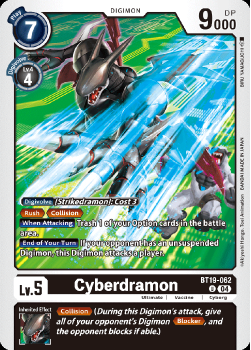 Cyberdramon single card from Digimon Card Game