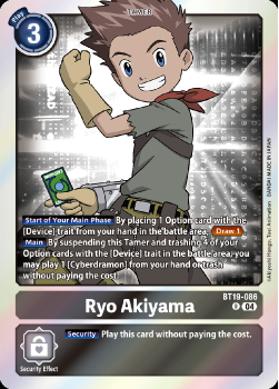 Ryo Akiyama single card from Digimon Card Game