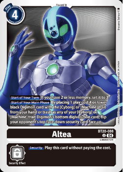 Altea single card from Digimon Card Game
