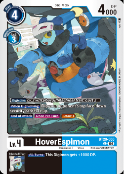 HoverEspimon single card from Digimon Card Game
