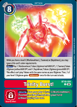 Trinity Burst! single card from Digimon Card Game