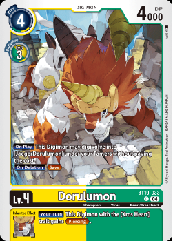 Dorulumon single card from Digimon Card Game