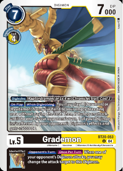 Grademon single card from Digimon Card Game