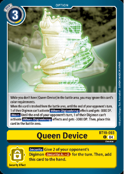 Queen Device single card from Digimon Card Game
