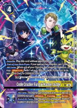 Code Cracker Fang & Hacker Judge (ALTERNATIVE ART) single card from Digimon Card Game
