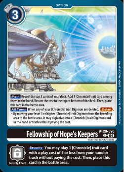 Fellowship of Hope's Keepers single card from Digimon Card Game
