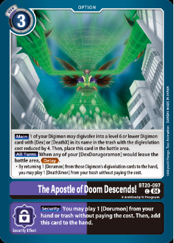 The Apostle of Doom Descends! single card from Digimon Card Game