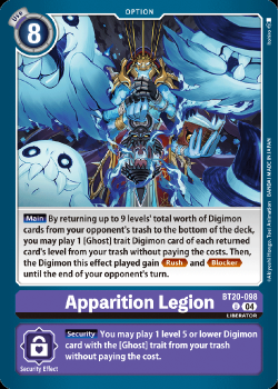 Apparition Legion single card from Digimon Card Game