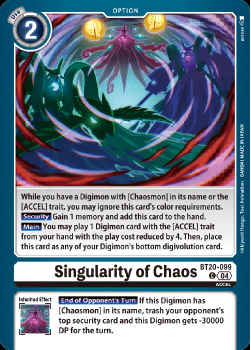 Singularity of Chaos single card from Digimon Card Game