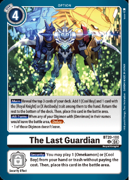 The Last Guardian single card from Digimon Card Game