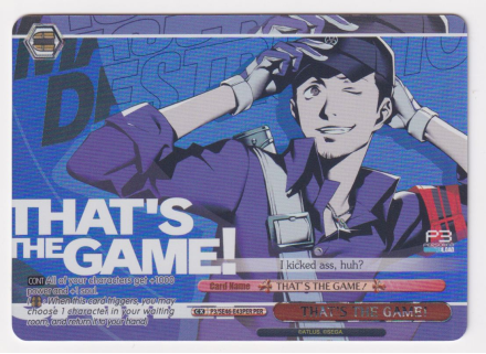 THAT'S THE GAME! (Persona Rare) single card from Weiss/Schwarz