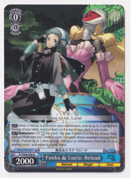 Fuuka & Lucia: Reload single card from Weiss/Schwarz