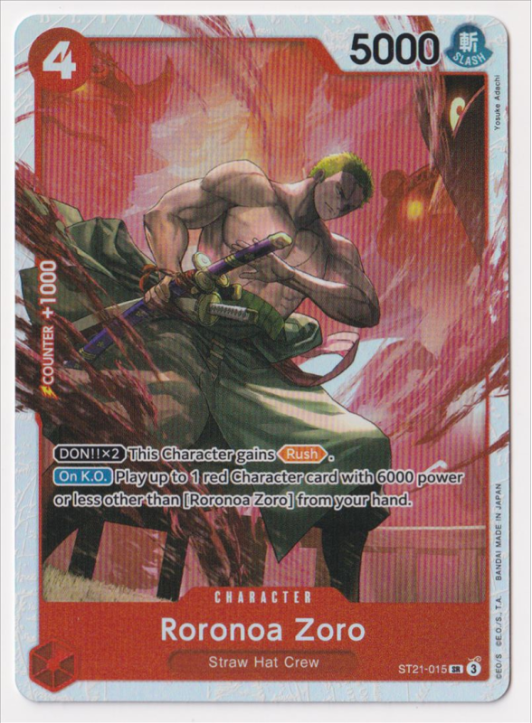 Roronoa Zoro : ST21-015 STARTER DECK EX: GEAR 5 - One Piece Single Card