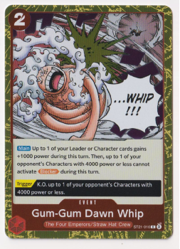 Gum-Gum Dawn Whip single card from One Piece Card Game