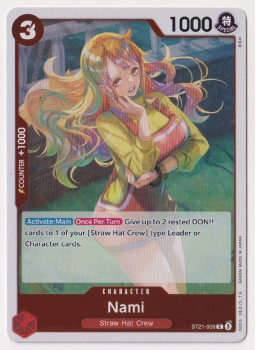 Nami single card from One Piece Card Game