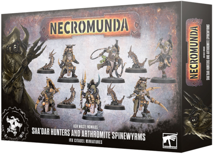 Necromunda : Ash Waste Nomads Sha'Dar Hunters and Arthromite Spinewyrms