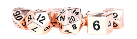 Fanroll - 16mm Metal Polyhedral Dice Set: Copper
