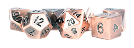 Fanroll - 16mm Metal Polyhedral Dice Set: Antique Copper