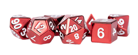 Fanroll - 16mm Metal Polyhedral Dice Set: Red