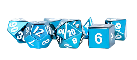 Fanroll - 16mm Metal Polyhedral Dice Set: Blue