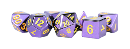 Fanroll - 16mm Metal Polyhedral Dice Set: Purple