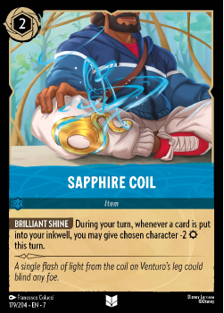 Sapphire Coil (FOIL) single card from Disney Lorcana