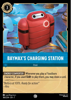Baymaxs Charging Station single card from Disney Lorcana