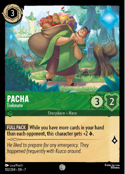 Pacha - Trekmate single card from Disney Lorcana