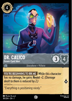 Dr. Calico - Green-Eyed Man single card from Disney Lorcana