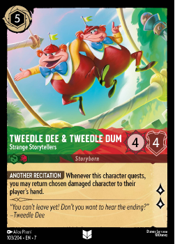 Tweedle Dee & Tweedle Dum - Strange Storytellers single card from Disney Lorcana