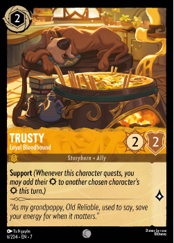 Trusty - Loyal Bloodhound single card from Disney Lorcana