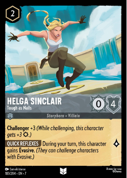 Helga Sinclair - Tough as Nails single card from Disney Lorcana