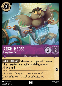 Archimedes - Exceptional Owl single card from Disney Lorcana