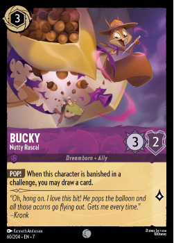 Bucky - Nutty Rascal single card from Disney Lorcana