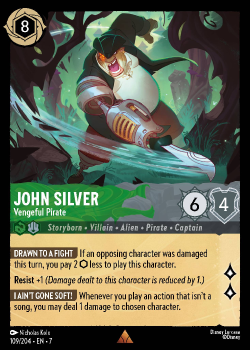 John Silver - Vengeful Pirate single card from Disney Lorcana